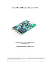 Kvaser Mini PCI Express HS User Manual