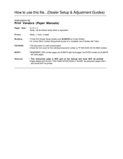 Simplicity Broadmoor 1600 Series Dealer Setup & Adjustment Instructions Manual