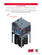 AAF ArrestAll AR 2-7.5 BV Installation, Operation And Maintenance Manual