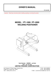 ProArc PT-2000 Owner's Manual