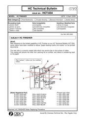 Riso HC FINISHER Technical Bulletin