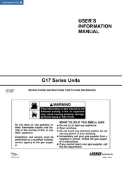 Lennox HCF RTL G 17 User's Information Manual