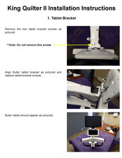 Quilt EZ King Quilter II Installation Instructions Manual