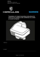 Hercules SHIMANO SC-E800 Manual