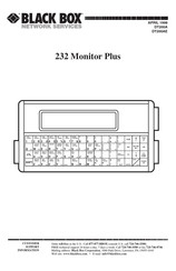 Black Box 232 Monitor Plus Installation And Operation Manual