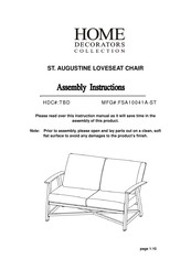 Home Decorators Collection FSA10041A-ST Assembly Instructions Manual