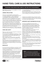 VonHaus 0518 Care & Use Instructions