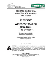 TURFCO WIDESPIN 1540 EC Operator's Manual