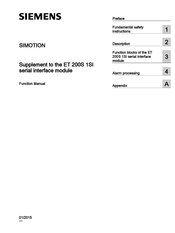 Siemens ET 200S 1SI Function Manual