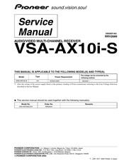 Pioneer VSA-AX10i-S Service Manual