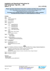 Mayr EAS-dutytorque 4043 1400 Series Installation And Operational Instructions