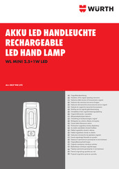 Würth WL MINI 2.5+1W Translation Of The Original Operating Instructions