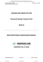 Rosewood STP ST42 Operation & Maintenance Manual