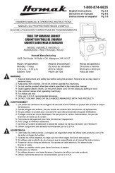 Homak RD00920250 Owner's Manual & Operating Instructions