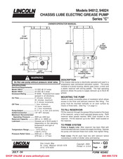 Lincoln C Series Owner's/Operator's Manual