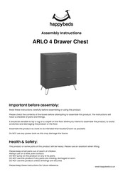 Happybeds Arlo 4 Drawer Chest Assembly Instructions Manual