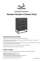 Happybeds Houston Wooden 4 Drawer Chest Assembly Instructions Manual