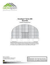 GrowSpan GS05KDR2SWT Assembly Instructions Manual