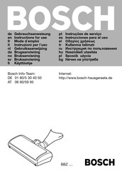 Bosch BBZ Instructions For Use Manual