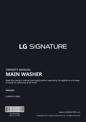 LG SIGNATURE LUWM101HWA Owner's Manual