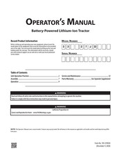 Cub Cadet 33 27JD Series Operator's Manual