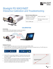 BOXLIGHT ProjectoWrite5 Calibration And Troubleshooting Manual