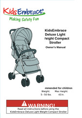 Kids Embrace Deluxe Light Weight Compact Stroller Owner's Manual