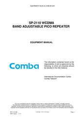 Comba Telecom SP-2110 Equipment Manual