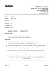 TimeLine 71B009 Installation Manual