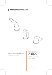 American Standard GRIFO Installation Instructions Manual