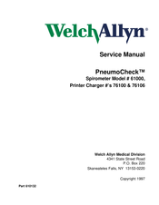 Welch Allyn PneumoCheck 61000 Service Manual