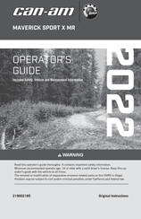 Brp Can-Am Maverick Sport X mr 1000R Operator's Manual