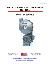 Sonic 350 Installation And Operation Manual