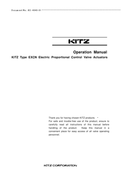 Kitz EXCN Operation Manual