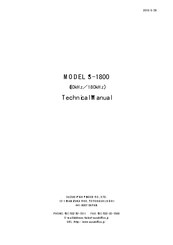Suzuki S-1800M15 Technical Manual