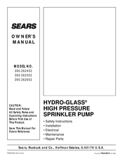 Sears HYDRO-GLASS 390.262552 Owner's Manual