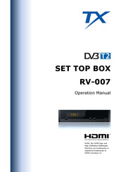 TX RV-007 Operation Manual