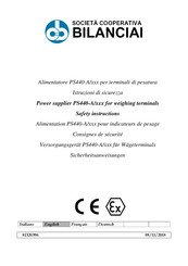 Bilanciai PS440 Series Safety Instructions