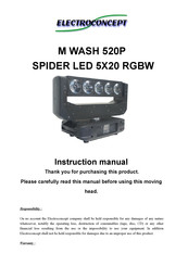 Electroconcept M WASH 520P Instruction Manual