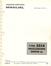 Tektronix 321 A Instruction Manual