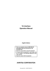 Anritsu MD1231A-06 Operation Manual