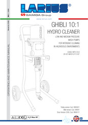 Samoa Larius GHIBLI 10:1 HYDRO CLEANER Operating And Maintenance Manual