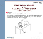 Carestream Kodak DirectView CR 500 SYSTEM Preventive Maintenance