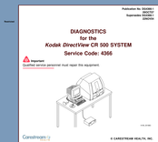 Carestream Kodak DirectView CR 500 SYSTEM Diagnostics