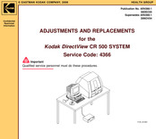 EASTMAN Kodak DirectView CR 500 SYSTEM Adjustments