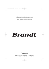 Brandt KV373XE1 Operating Instructions Manual
