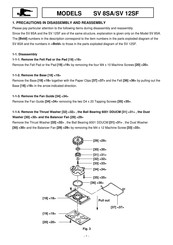 Hitachi SV 12SF Assembly And Disassembly Manual