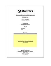 Munters DRYCOOL HCUB60304-HMXC Manual