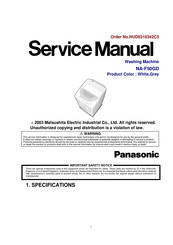 Panasonic NA-F50GD Service Manual