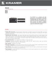 Kramer VM-4UX Quick Start Manual